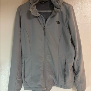 The North Face Light Gray Hooded Jacket
